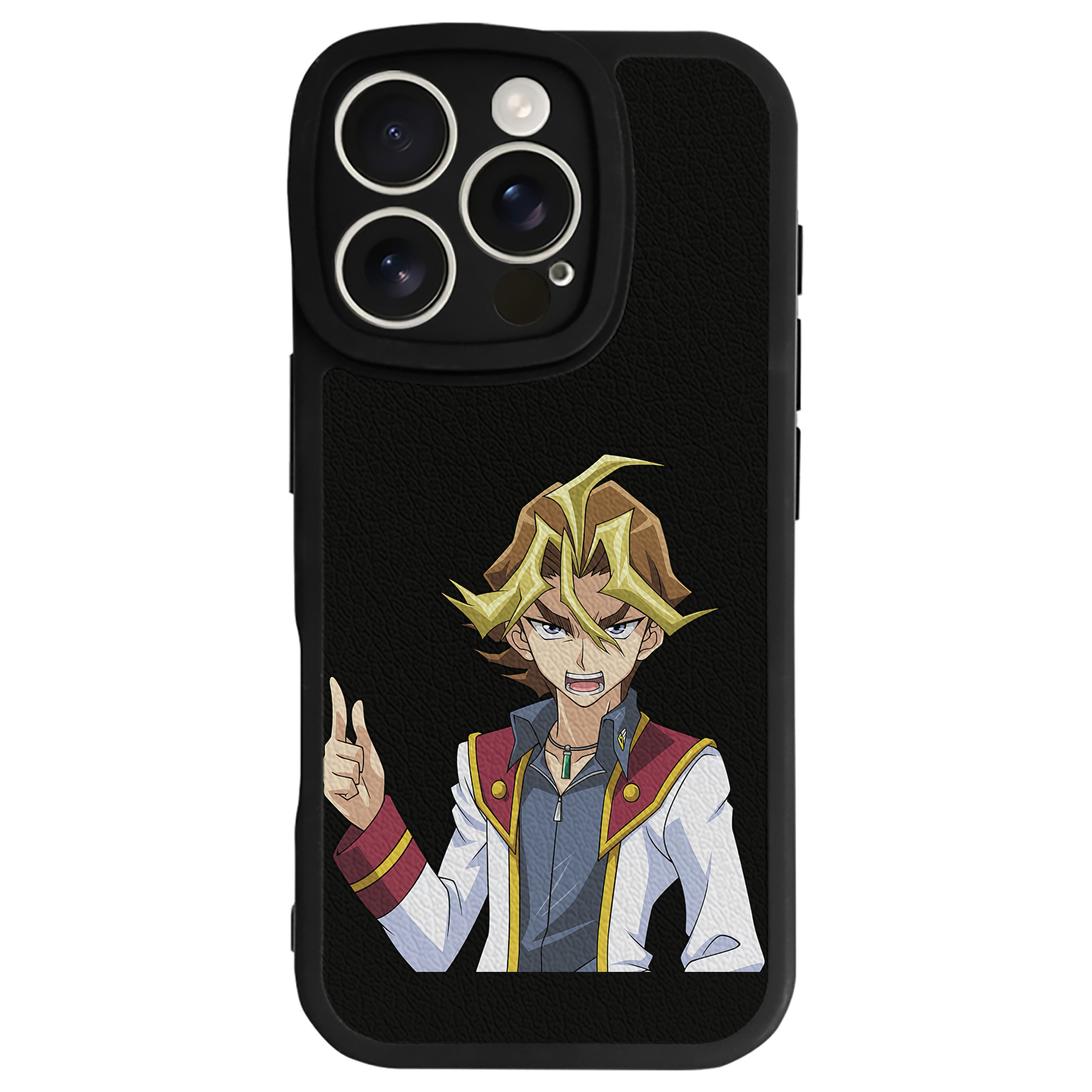 （画像用） 遊☆戯☆王 Yu-Gi-Oh! 【iPhone 16シリーズ対応】シリコンスマホケース（レザー調） 材質：シリコン